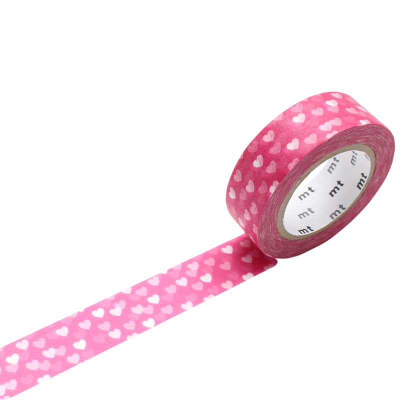 Masking tape HEART SPOT coloris rose