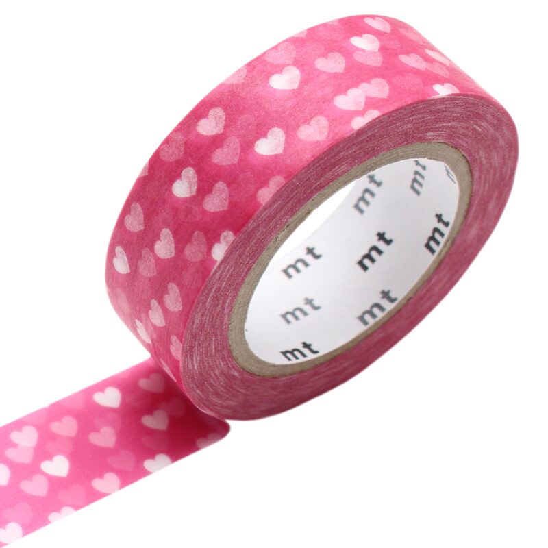 Masking tape HEART SPOT coloris rose