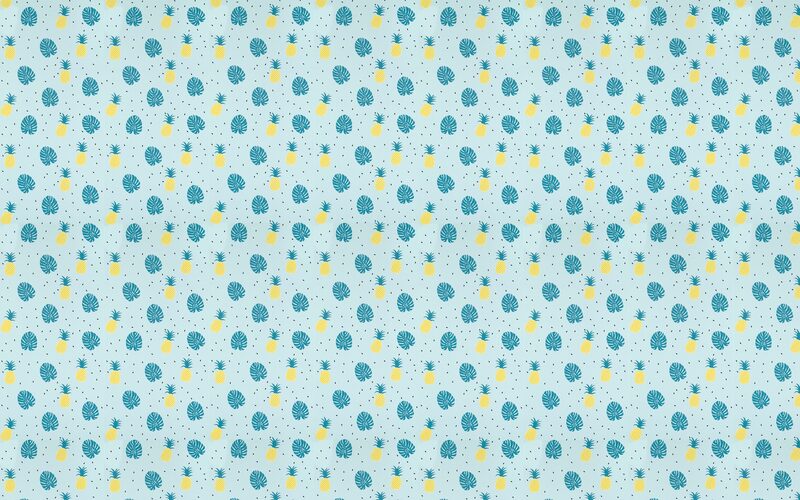 Papier peint FLORIDA coloris vert menthe