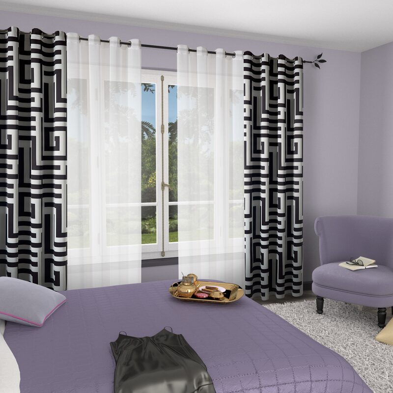Rideau KHOL coloris blanc 140 x 280 cm