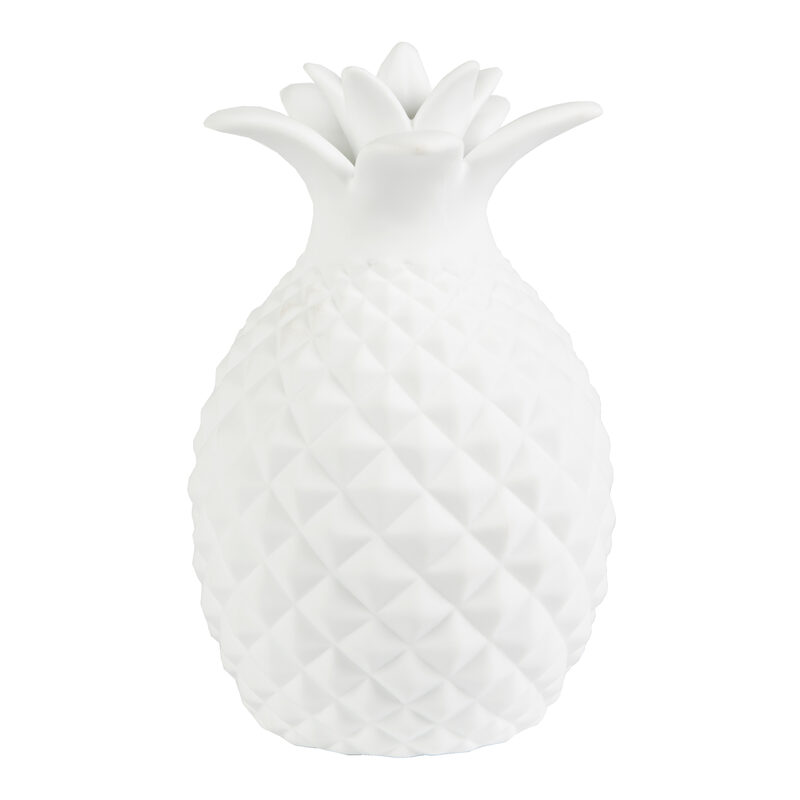 Lampe à poser TROPICAL DREAMS coloris blanc 20 x 12 cm