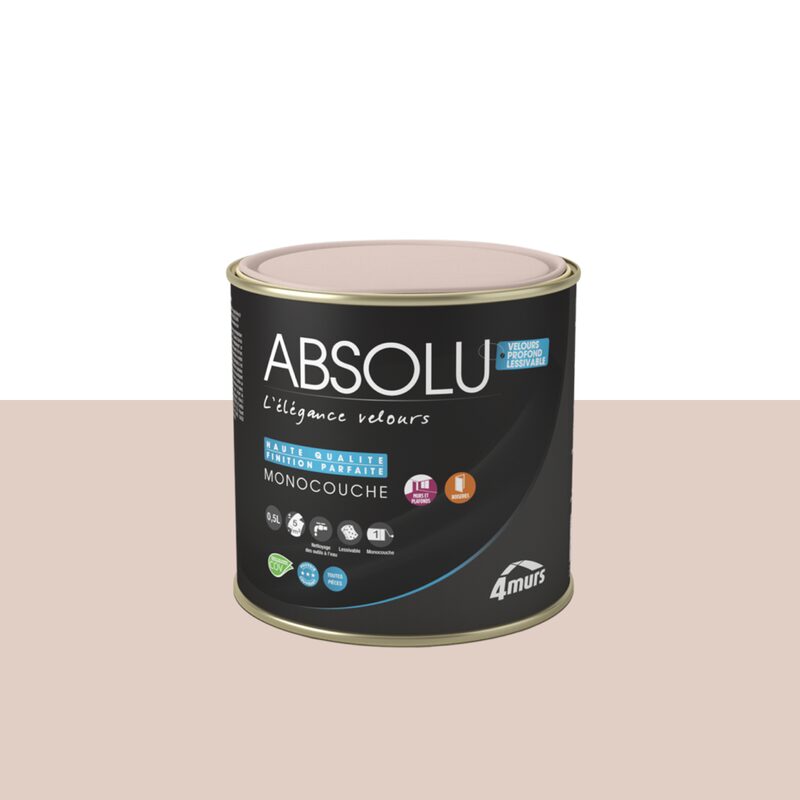 Peinture Finition ABSOLU Acrylique candide Mat 0,5 L