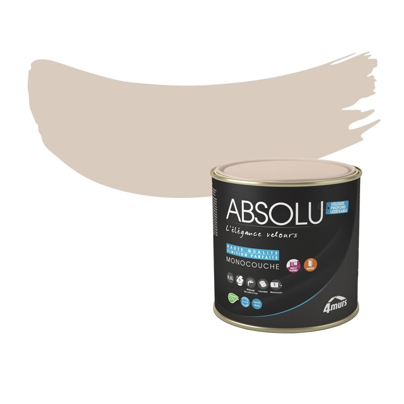 Peinture Finition ABSOLU Acrylique calcaire Mat 0,5 L
