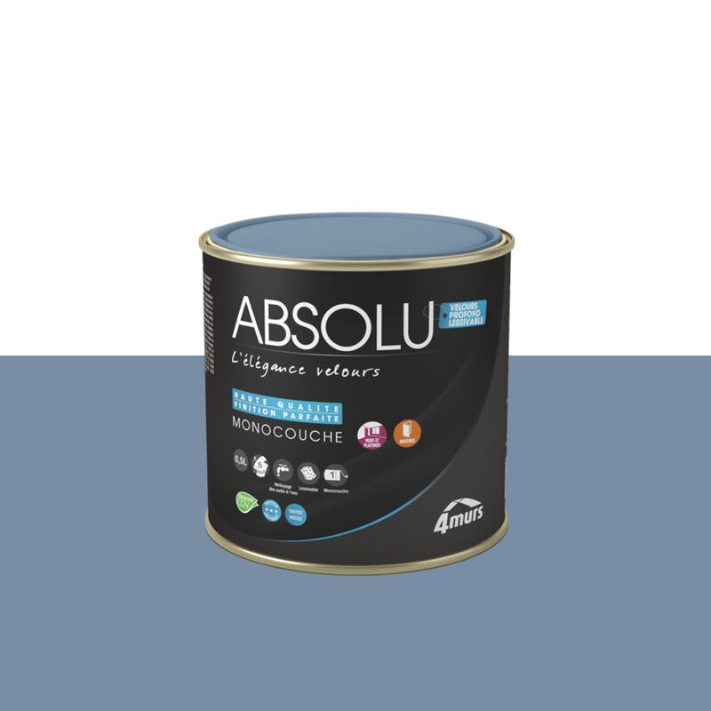 Peinture Finition ABSOLU Acrylique steel Mat 0,5 L