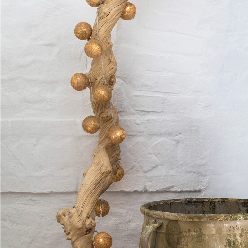 Guirlande lumineuse boule SANDY BEACH coloris sable