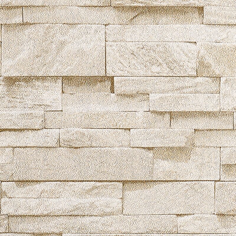 Papier peint intissé PAREMENT coloris beige pierre