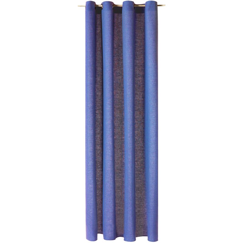 Rideau Lin LIN LAVÉ coloris bleu indigo 140 x 250 cm