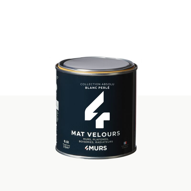 Peinture Finition ABSOLU Acrylique blanc perlé Mat 0,5 L