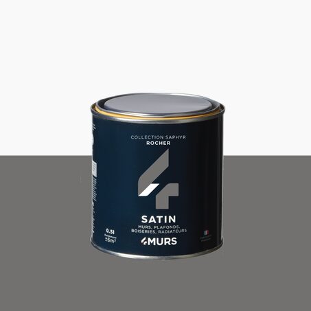 Peinture Finition SAPHYR Alkyde rocher Satiné 0,5 L