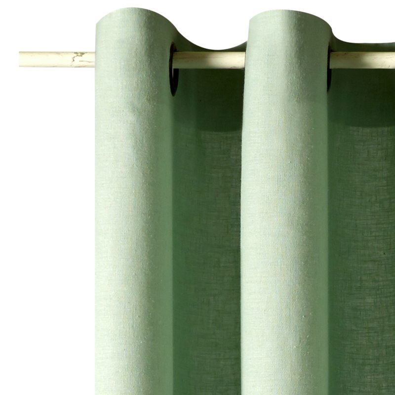 Rideau Lin LIN LAVÉ coloris vert menthol 140 x 250 cm