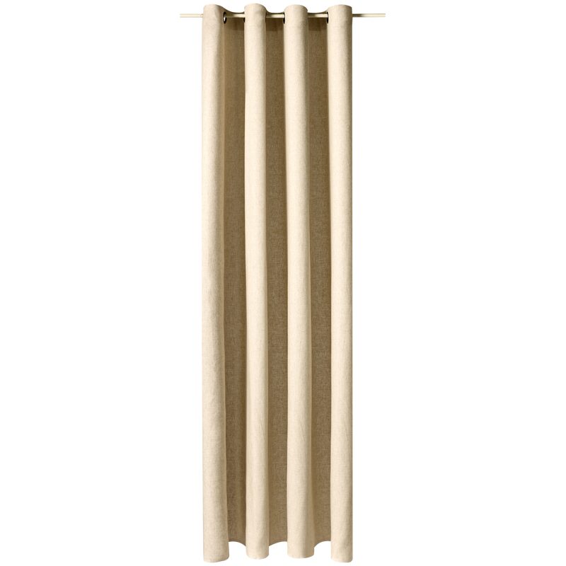 Rideau LIN LAVÉ coloris beige 140 x 250 cm