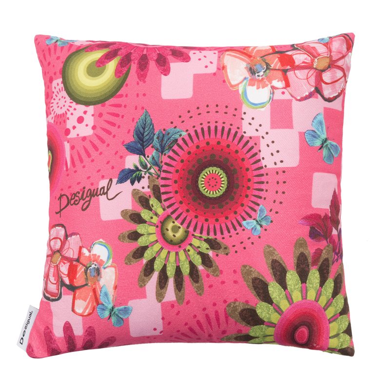 Coussin PINK MOJITO DESIGUAL coloris multicolore 45 x 45 cm