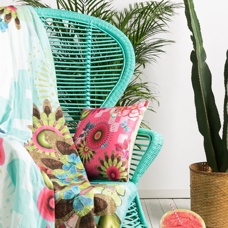 Coussin PINK MOJITO DESIGUAL coloris multicolore 45 x 45 cm
