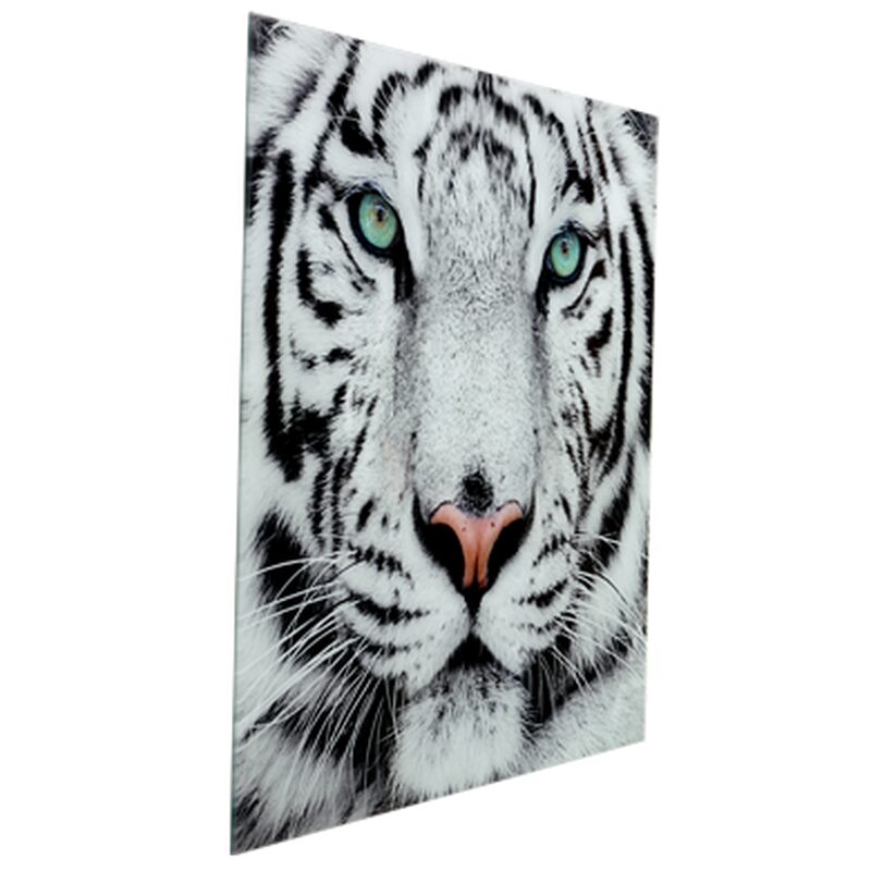 Tableau en verre TIGER EYES 70 x 70 cm