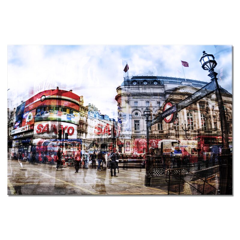 Tableau en verre TIME SQUARE 70 x 100 cm