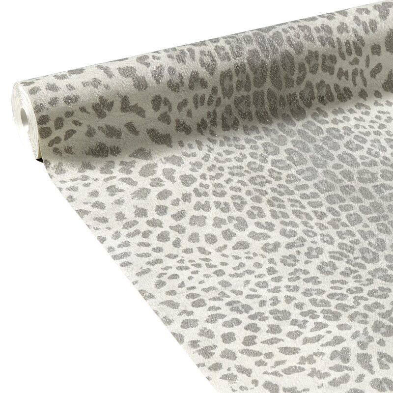 Papier peint intissé LEOPARD coloris blanc