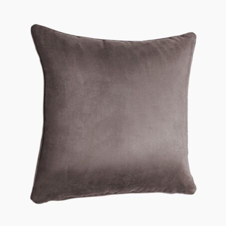 Coussin VELVET coloris taupe 45 x 45 cm