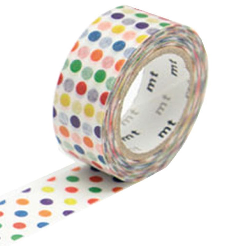 Masking tape COLORFUL DOT coloris multicolore