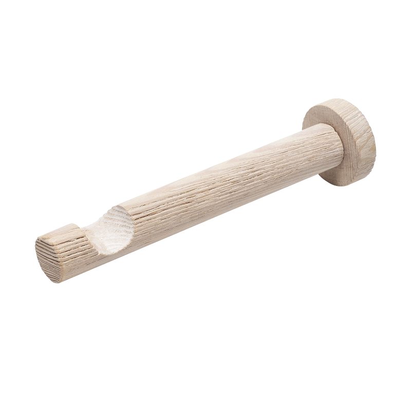 Support barre à rideau WOODY coloris naturel diamètre barre 2,8 cm longueur 15 cm