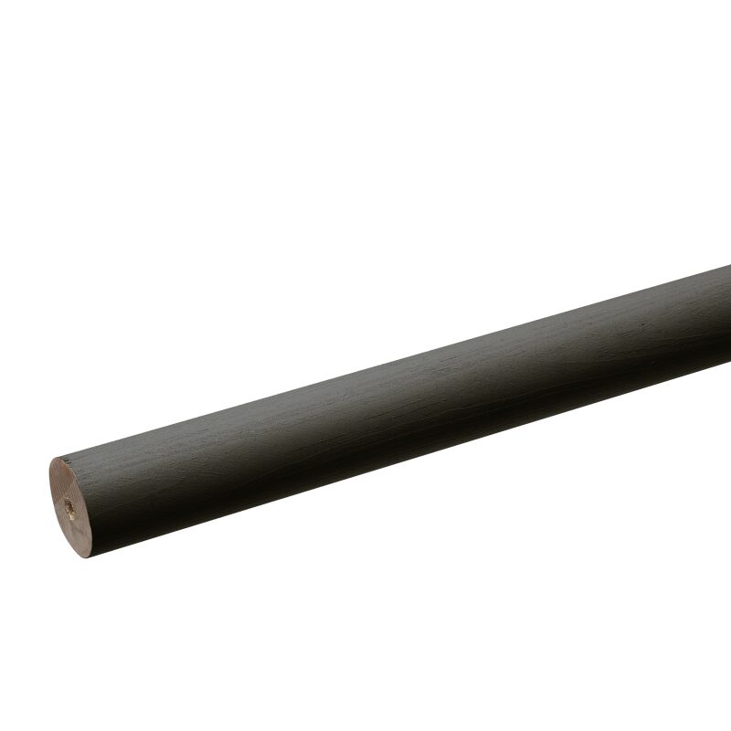 Barre à rideau ARTISAN coloris noir diamètre barre 2,8 cm longueur 160 cm