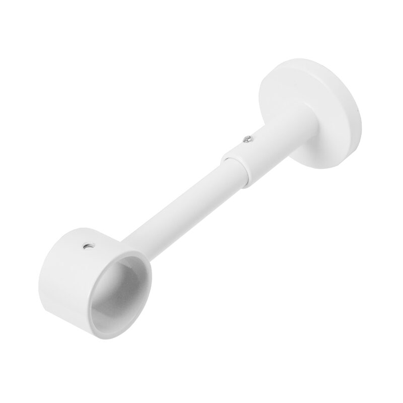 Support barre à rideau PRINT coloris blanc diamètre barre 2,8 cm longueur extensible de 7,0 à 15 cm