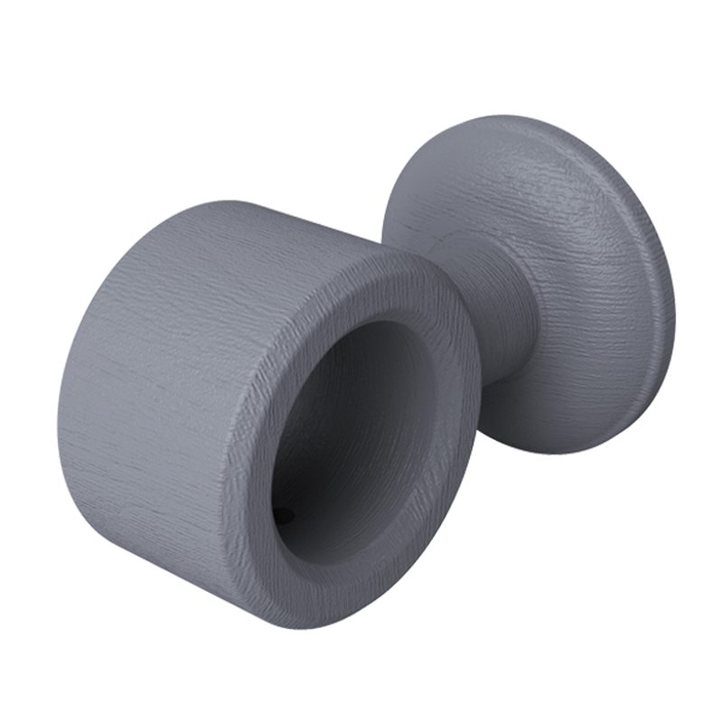 Support barre à rideau ARTISAN coloris gris diamètre barre 2,8 cm longueur 6 cm