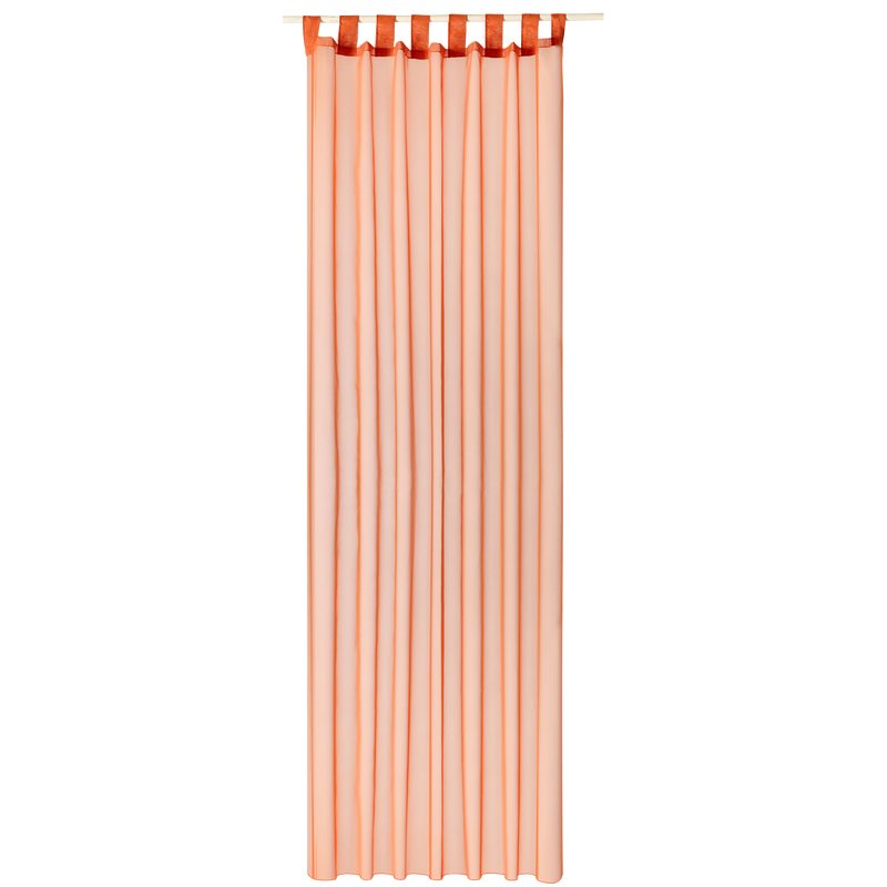 Voilage NEW EASY coloris orange brique 140 x 240 cm