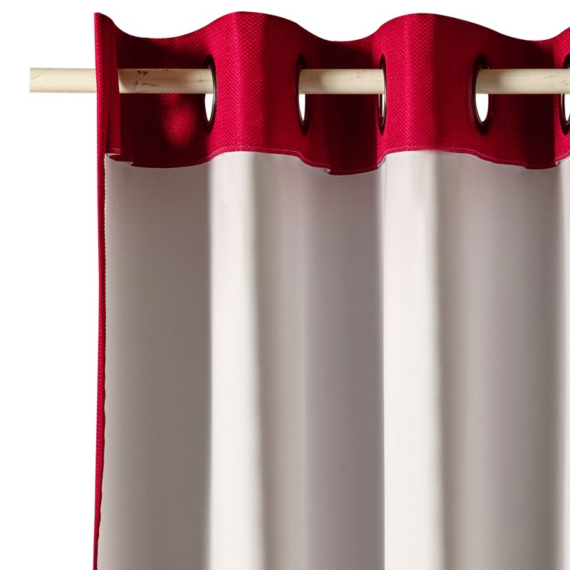Rideau CALYPSO coloris rouge carmin 140 x 240 cm