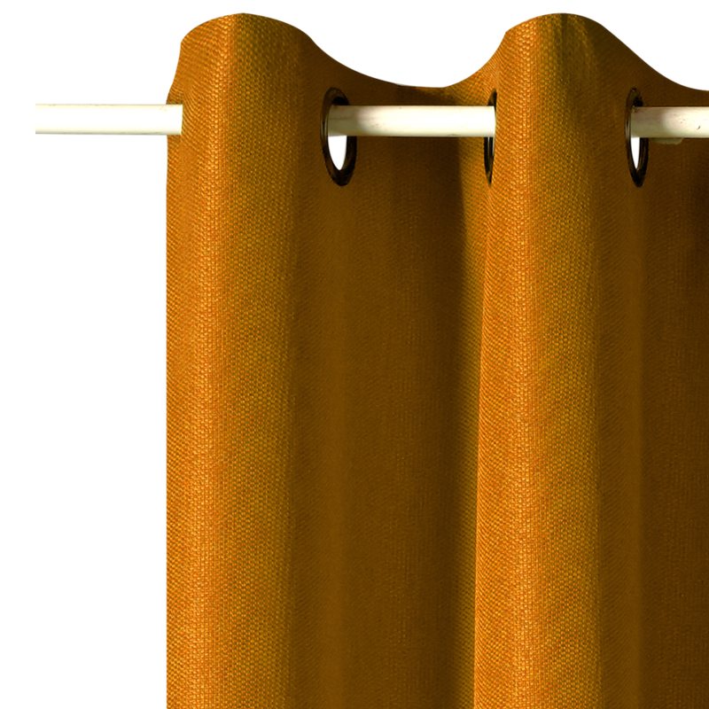 Rideau CALYPSO coloris jaune moutarde 140 x 240 cm