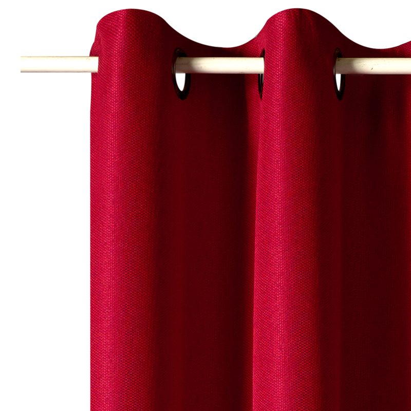 Rideau CALYPSO coloris rouge carmin 140 x 240 cm