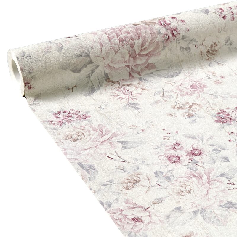 Papier peint intissé ELDERLY FLOWER coloris blanc