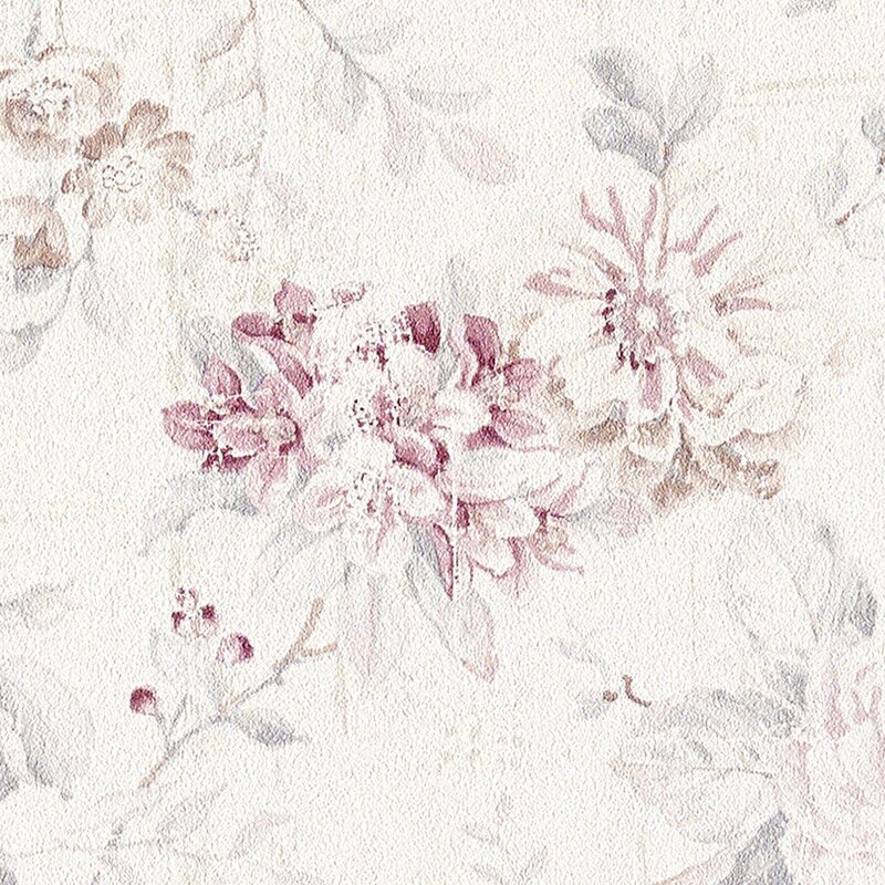 Papier peint intissé ELDERLY FLOWER coloris blanc