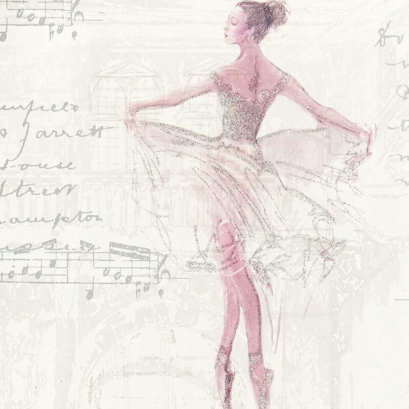 Papier peint PIROUETTE coloris blanc