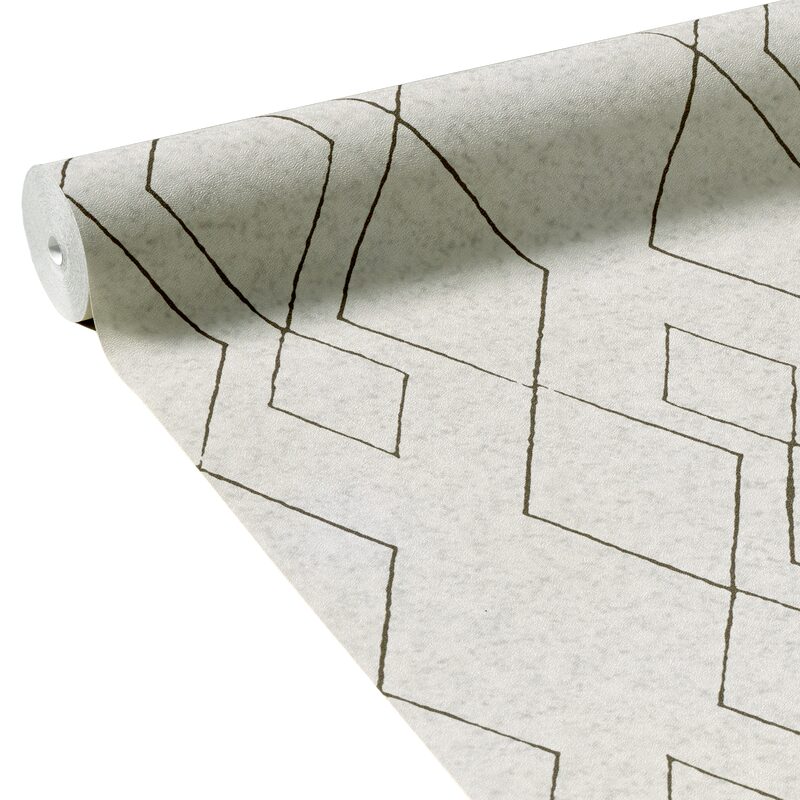 Papier peint intissé RUG BY SOPHIE FERJANI coloris Gris clair