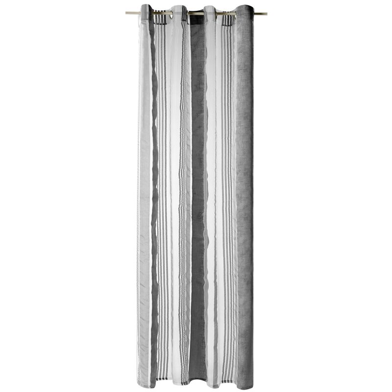 Voilage QUATZ coloris gris 140 x 260 cm
