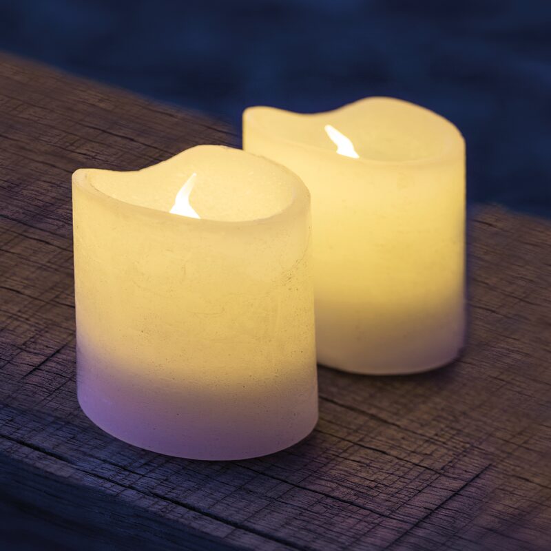 Bougie LED TENNA MINI coloris blanc
