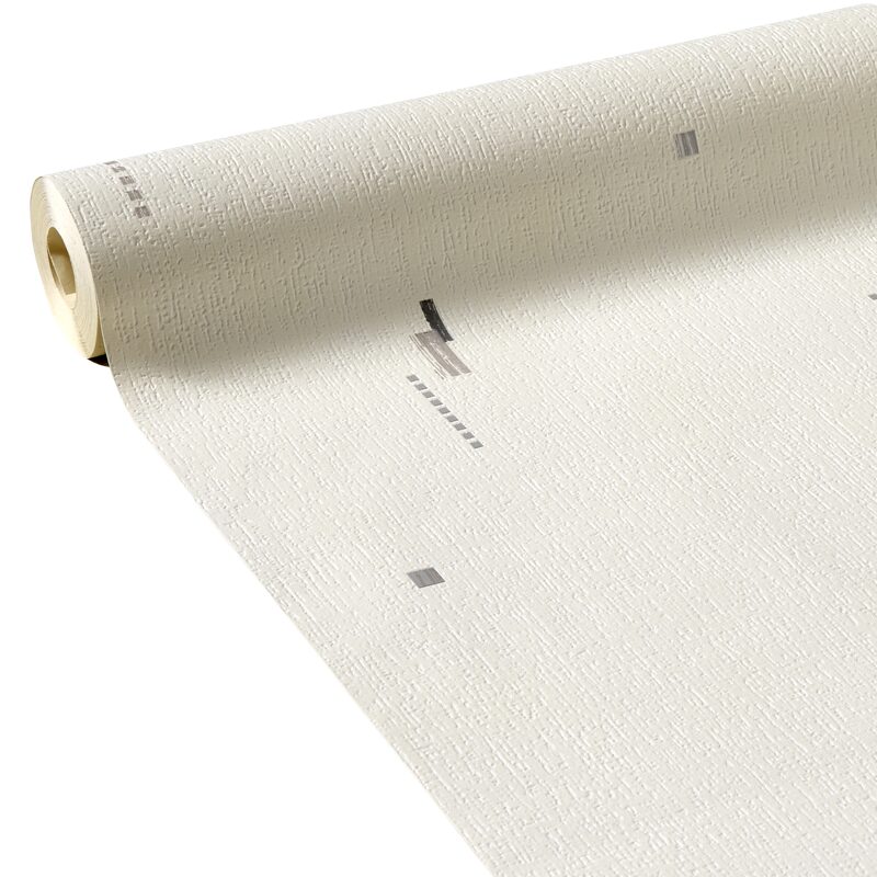 Papier peint vinyle GEO coloris blanc