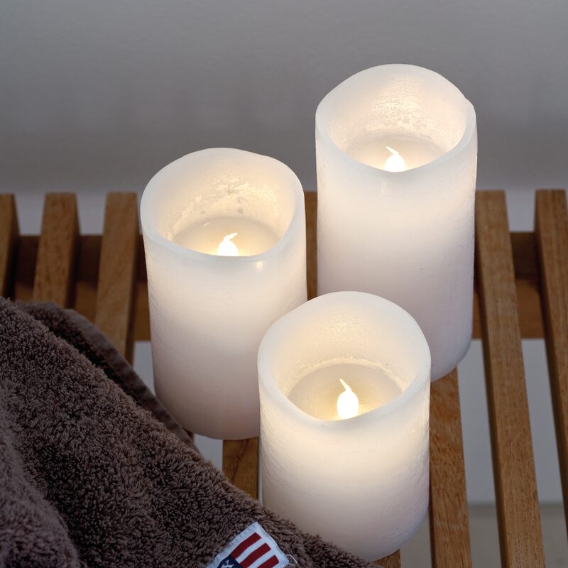 Bougie LED TENNA coloris blanc