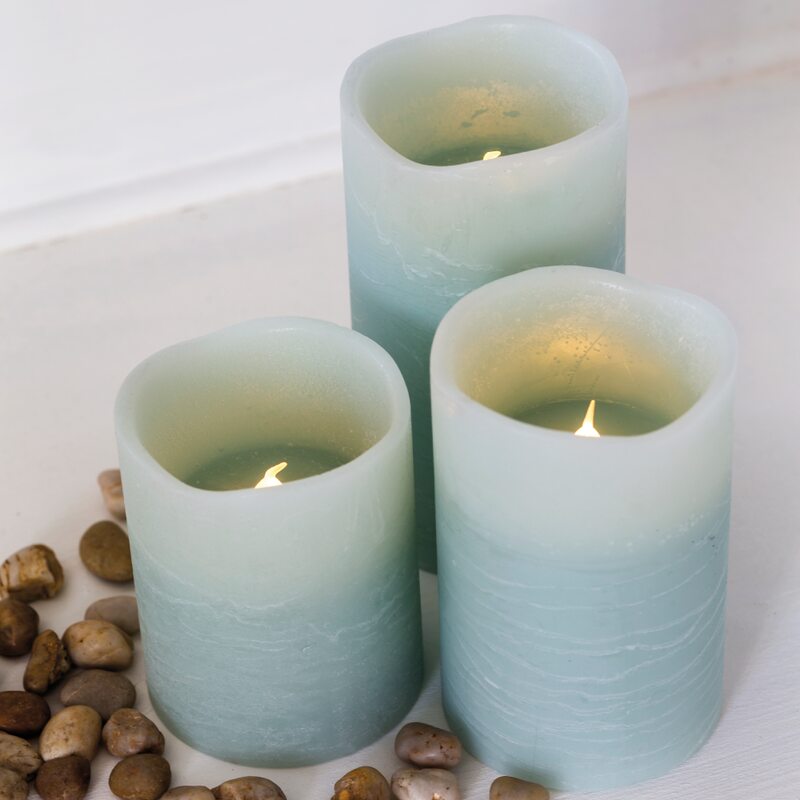 Bougie LED TENNA coloris menthol