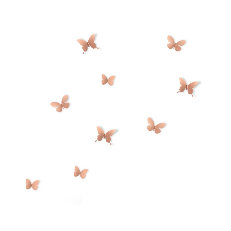 Sticker 3D MARIPOSA COPPER coloris cuivre