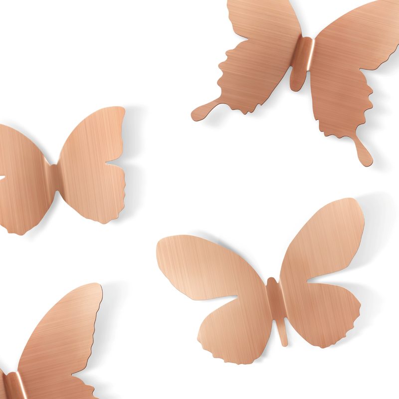 Sticker 3D MARIPOSA COPPER coloris cuivre