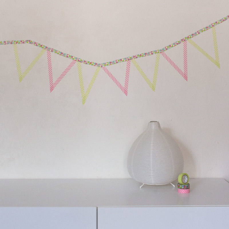 Masking tape SHIMASANKAKU PINK coloris multicolore