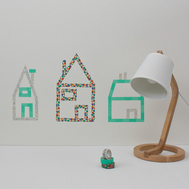 Masking tape LINE PATTERN coloris vert