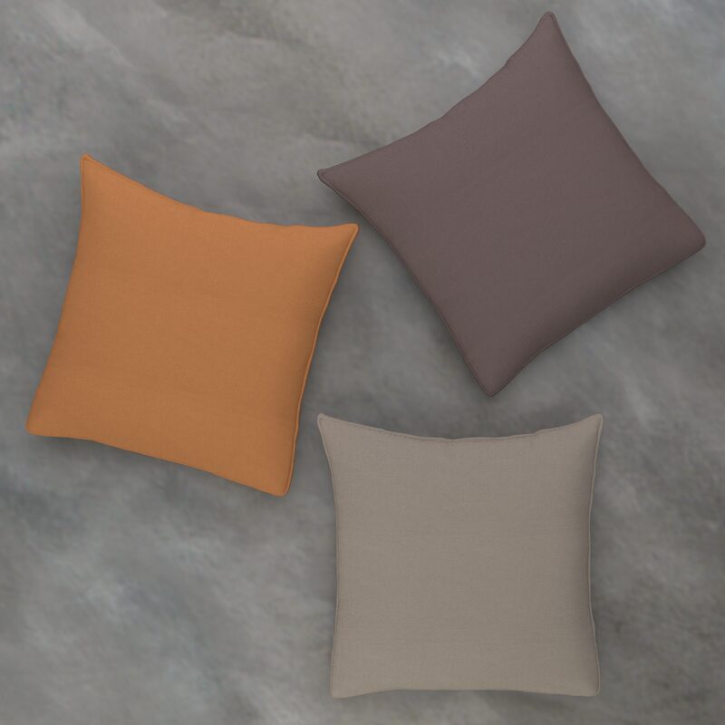 Coussin JAVA coloris orange brique 50 x 50 cm