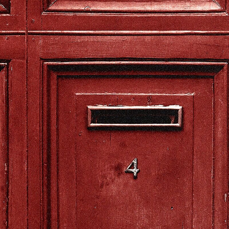 Papier peint intissé POST OFFICE coloris rouge brique