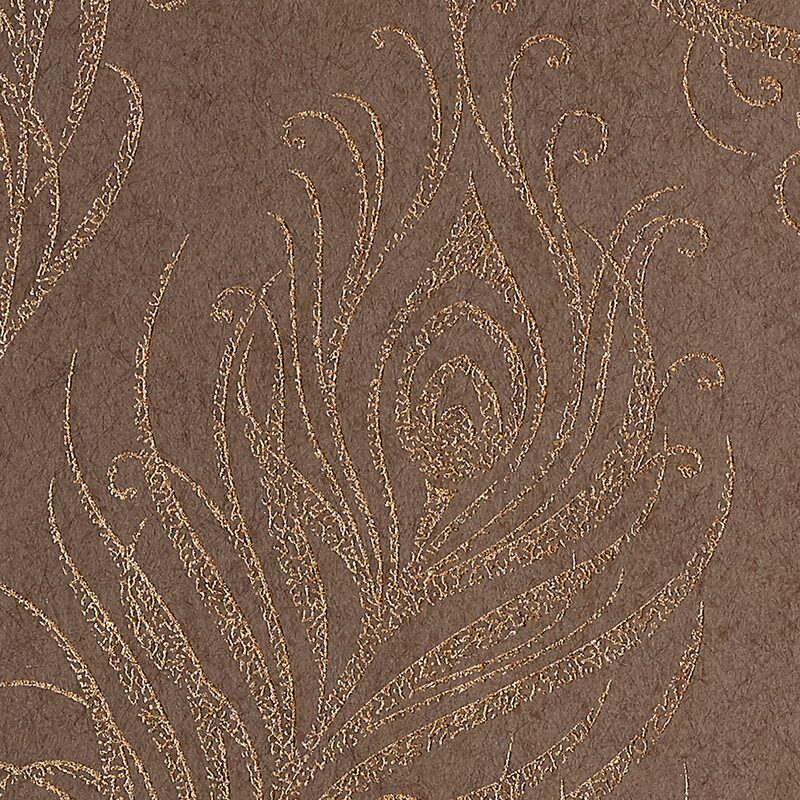 Papier peint intissé QUILL COPPER coloris praline