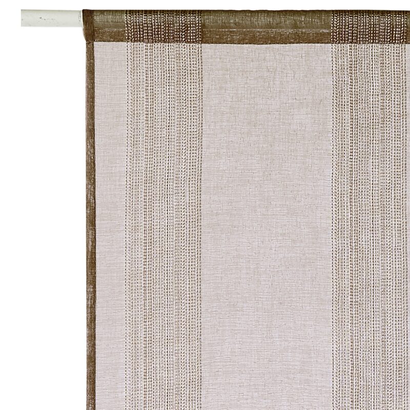 Vitrage PINGALA coloris taupe 60 x 160 cm