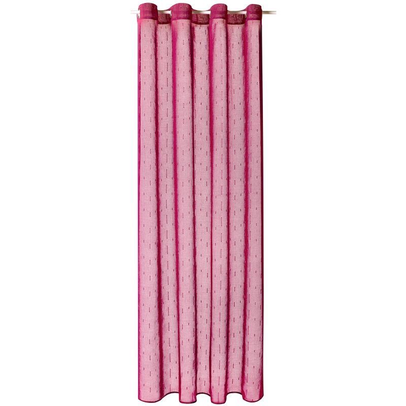 Voilage FILAMENT coloris framboise 140 x 240 cm