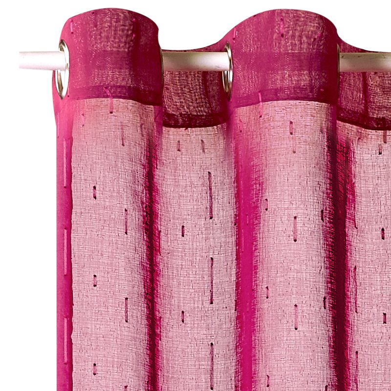 Voilage FILAMENT coloris framboise 140 x 240 cm
