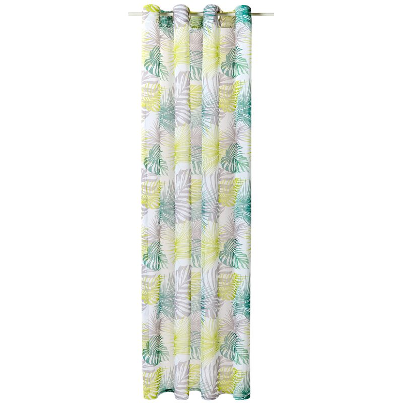 Voilage TROPIKA coloris vert tropical 140 x 240 cm